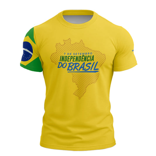 Camiseta Agro Brk Brasil Amarelo com Proteção Solar UV50+