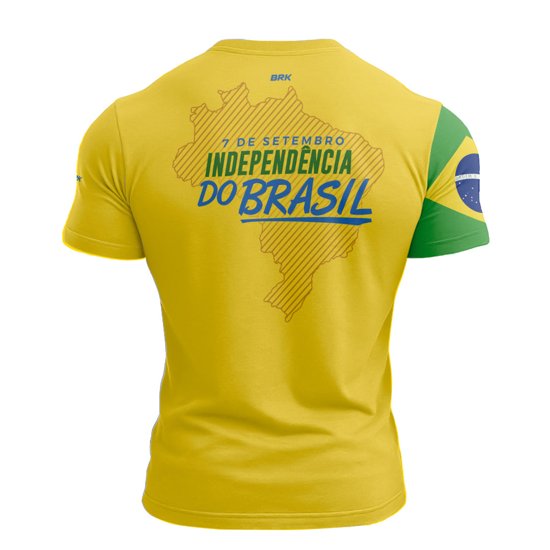 Camiseta Agro Brk Brasil Amarelo com Proteção Solar UV50+ - Brk Agro