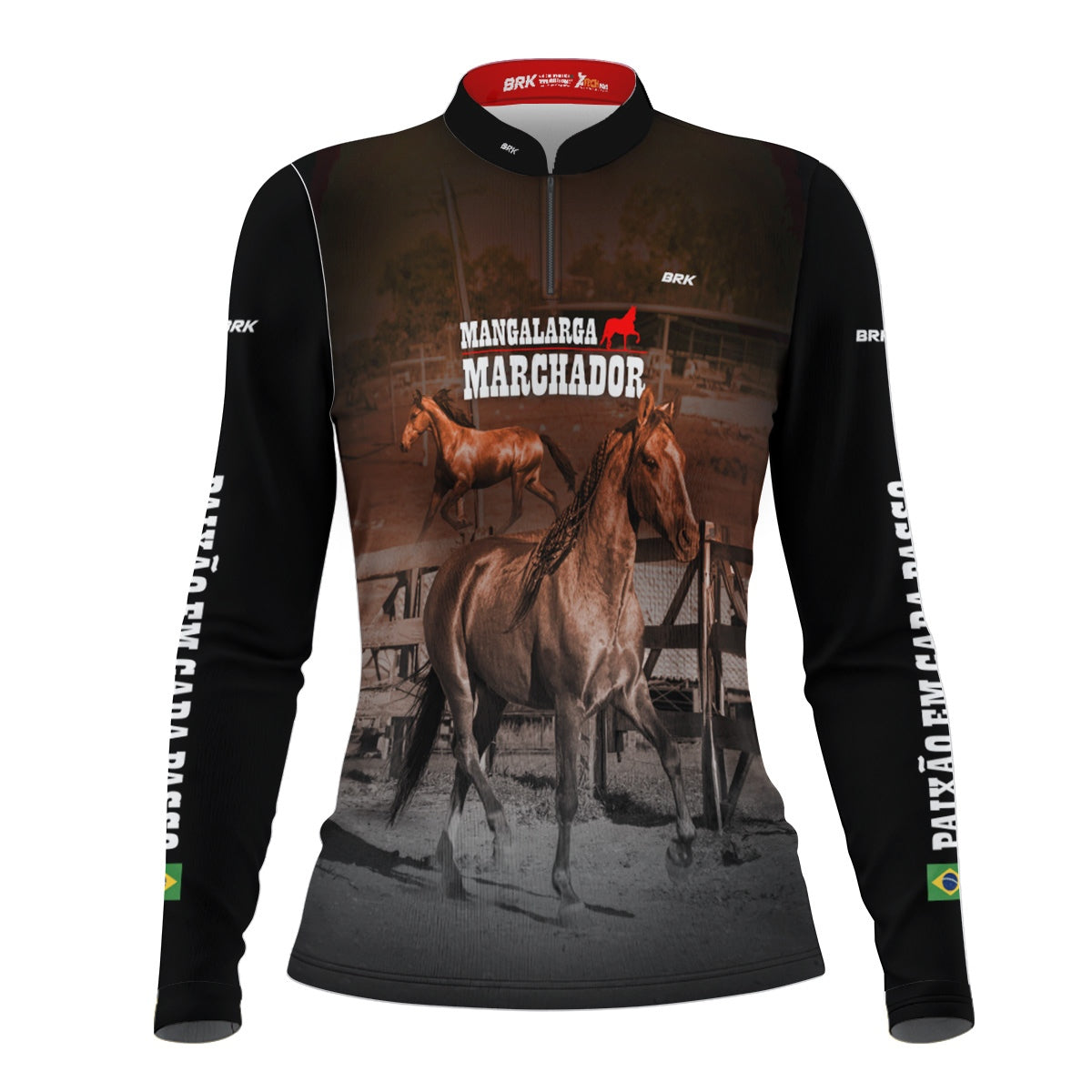 Camisa Feminina Agro Brk Mangalarga Machador com Proteção Solar UV50+ - Brk Agro