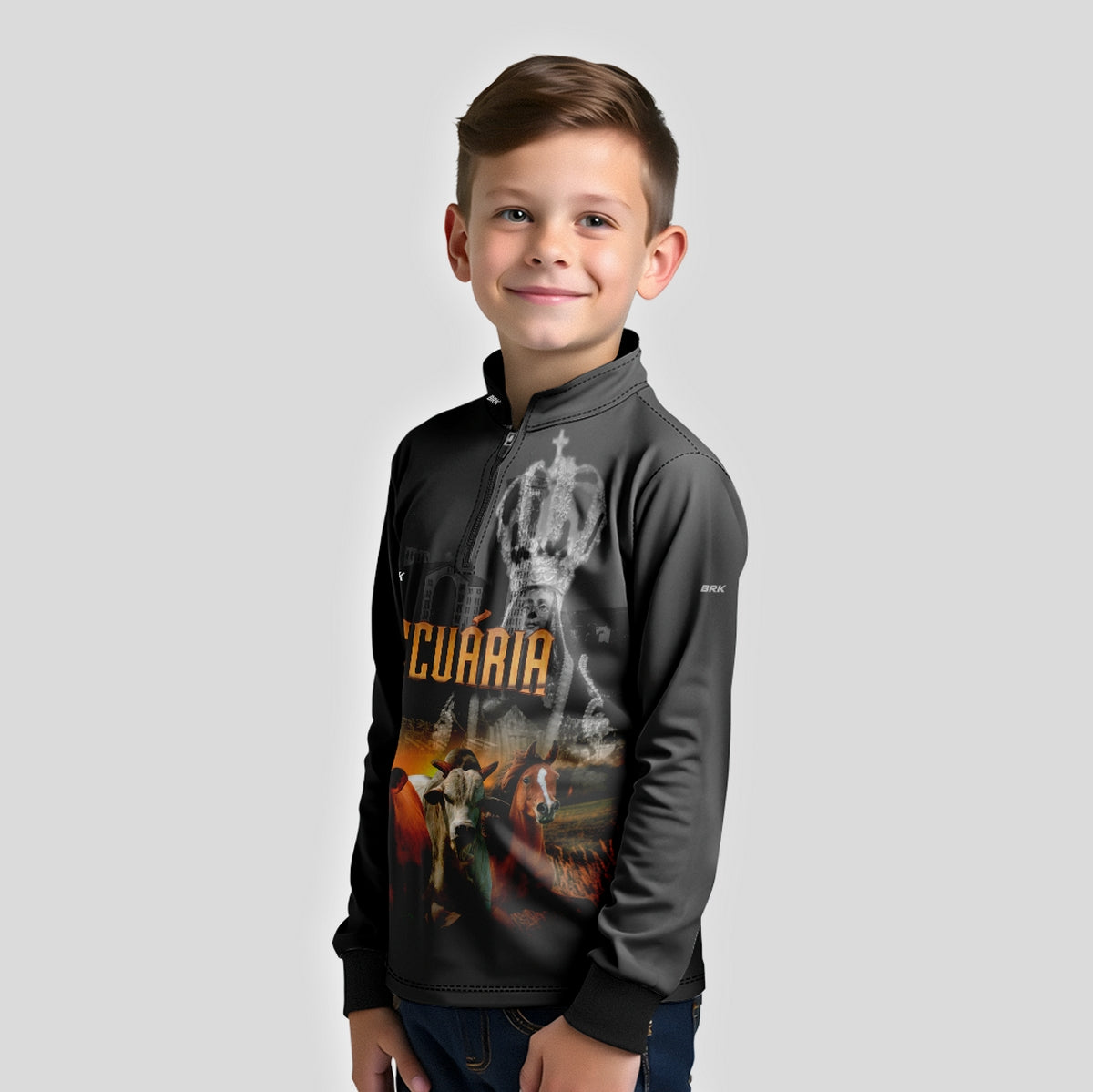 Camisa Agro Brk Nossa Senhora Pecuária com Proteção UV50+ - Brk Agro