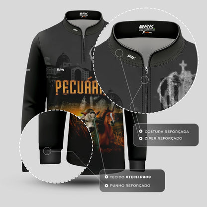 Camisa Agro Brk Nossa Senhora Pecuária com Proteção UV50+ - Brk Agro