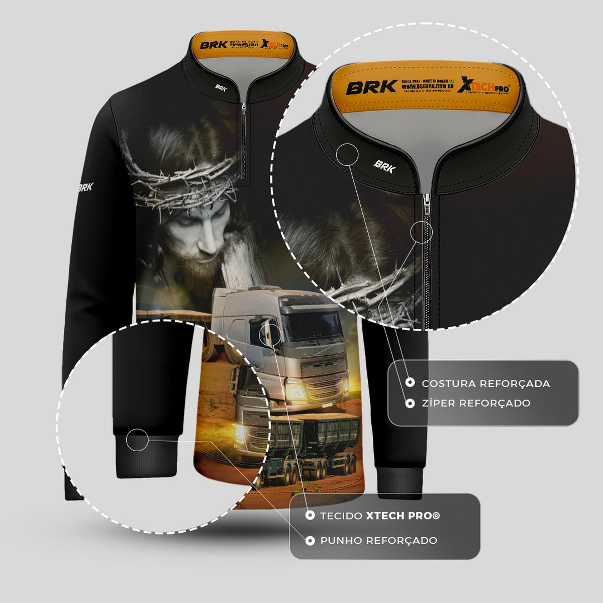 Camisa Agro Brk Rodagem com Proteção Solar UV50+ - Brk Agro