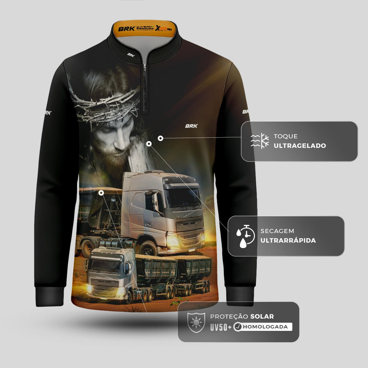 Camisa Agro Brk Rodagem com Proteção Solar UV50+ - Brk Agro