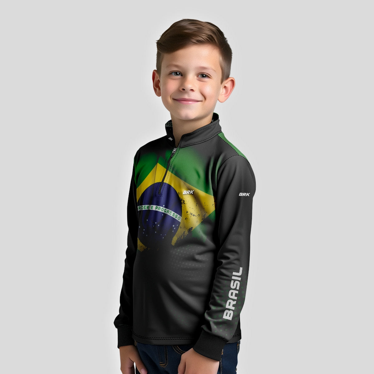 Camisa Agro Infantil Brk Brasil com Proteção Solar UV50+ - Brk Agro