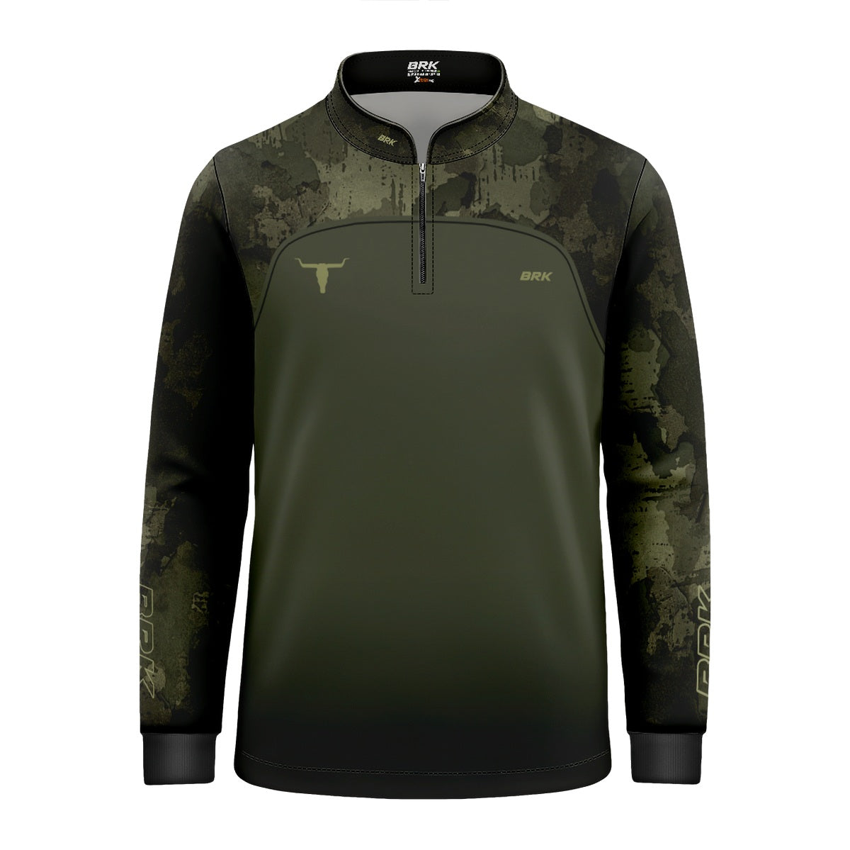 Camisa Agro Brk Camu Verde Long Horn com Proteção Solar UV50+ - Brk Agro