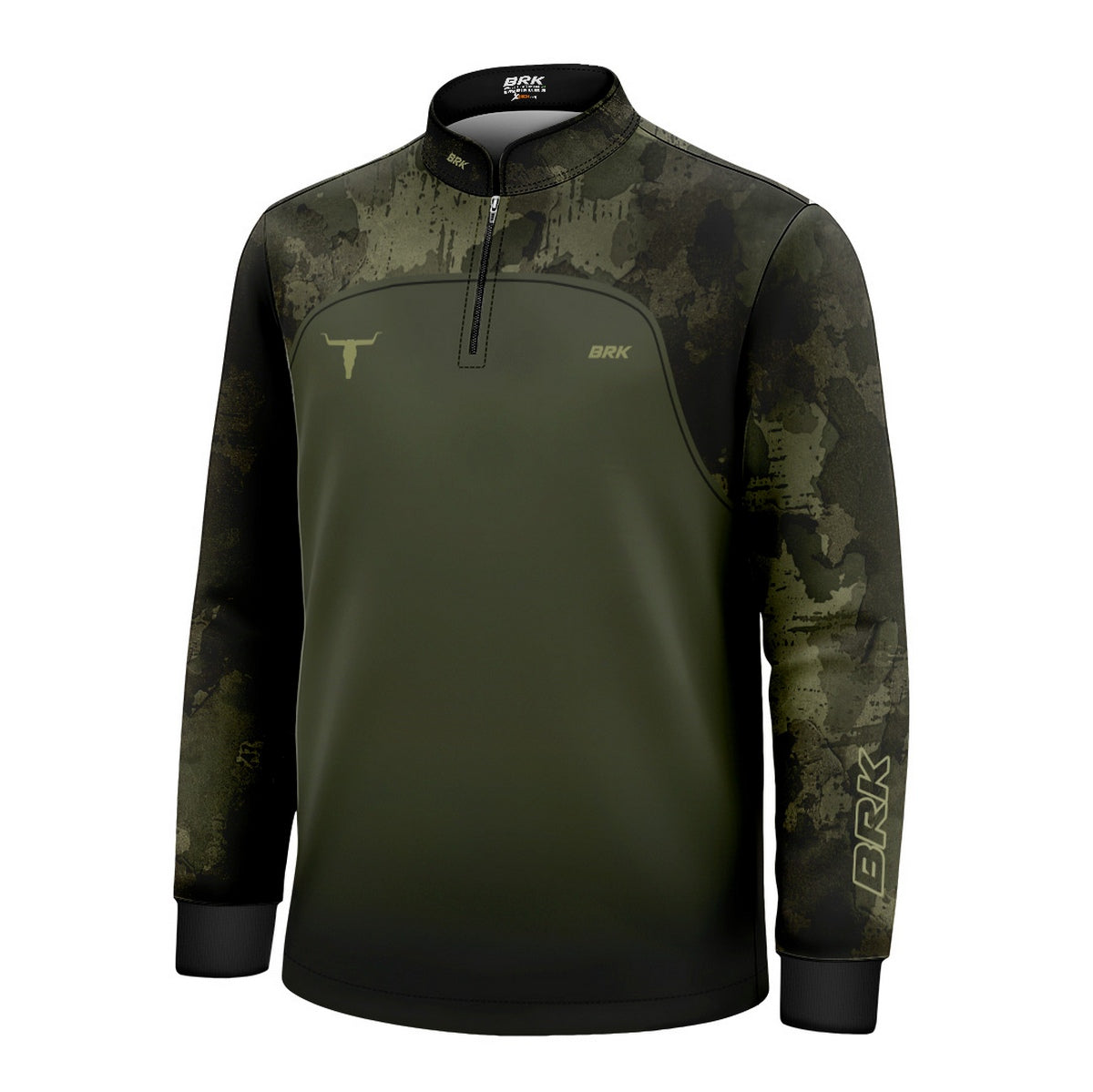 Camisa Agro Brk Camu Verde Long Horn com Proteção Solar UV50+ - Brk Agro