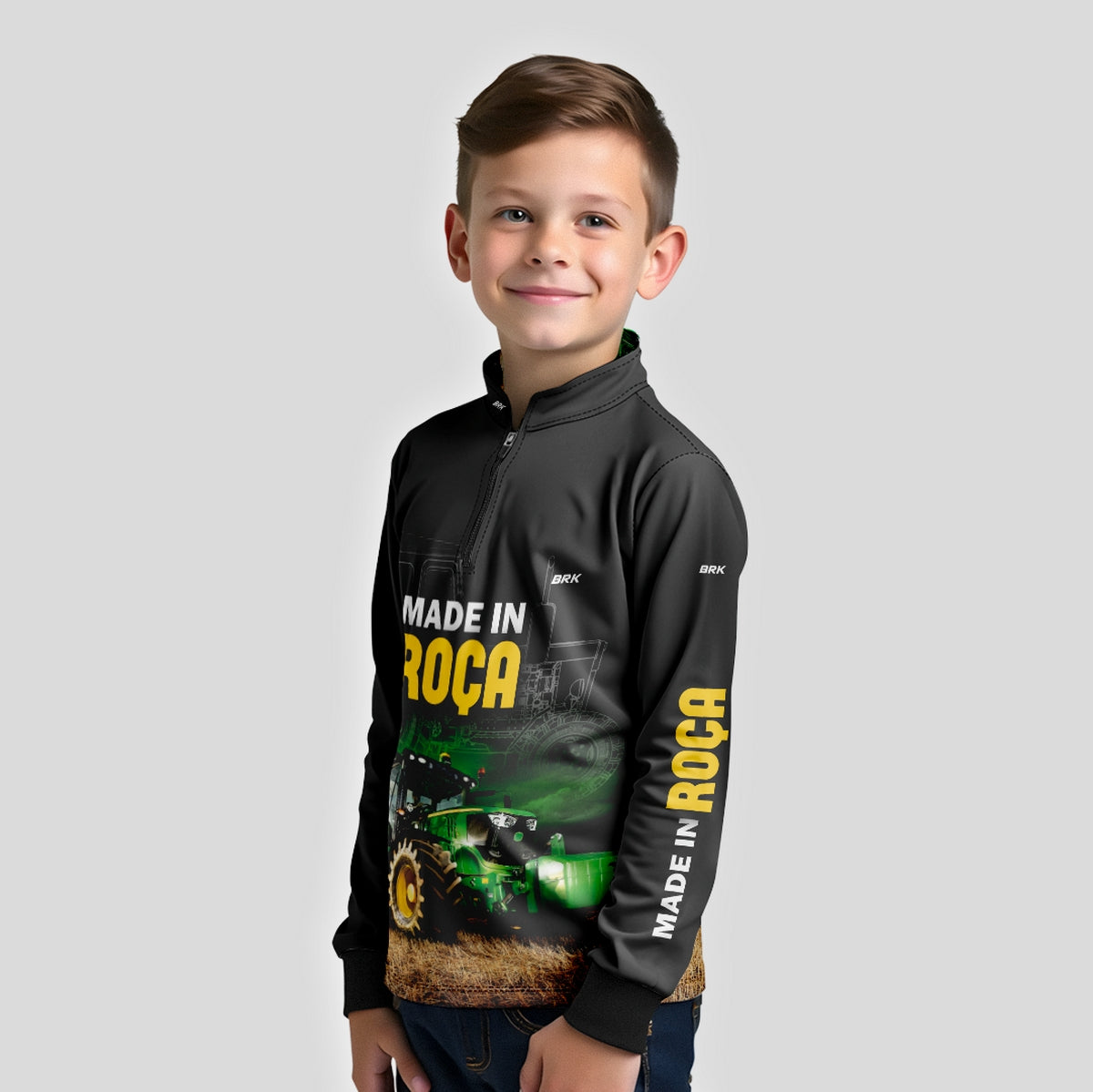 Camisa Infantil Agro Brk Made in Roça com Proteção Solar UV50+ - Brk Agro