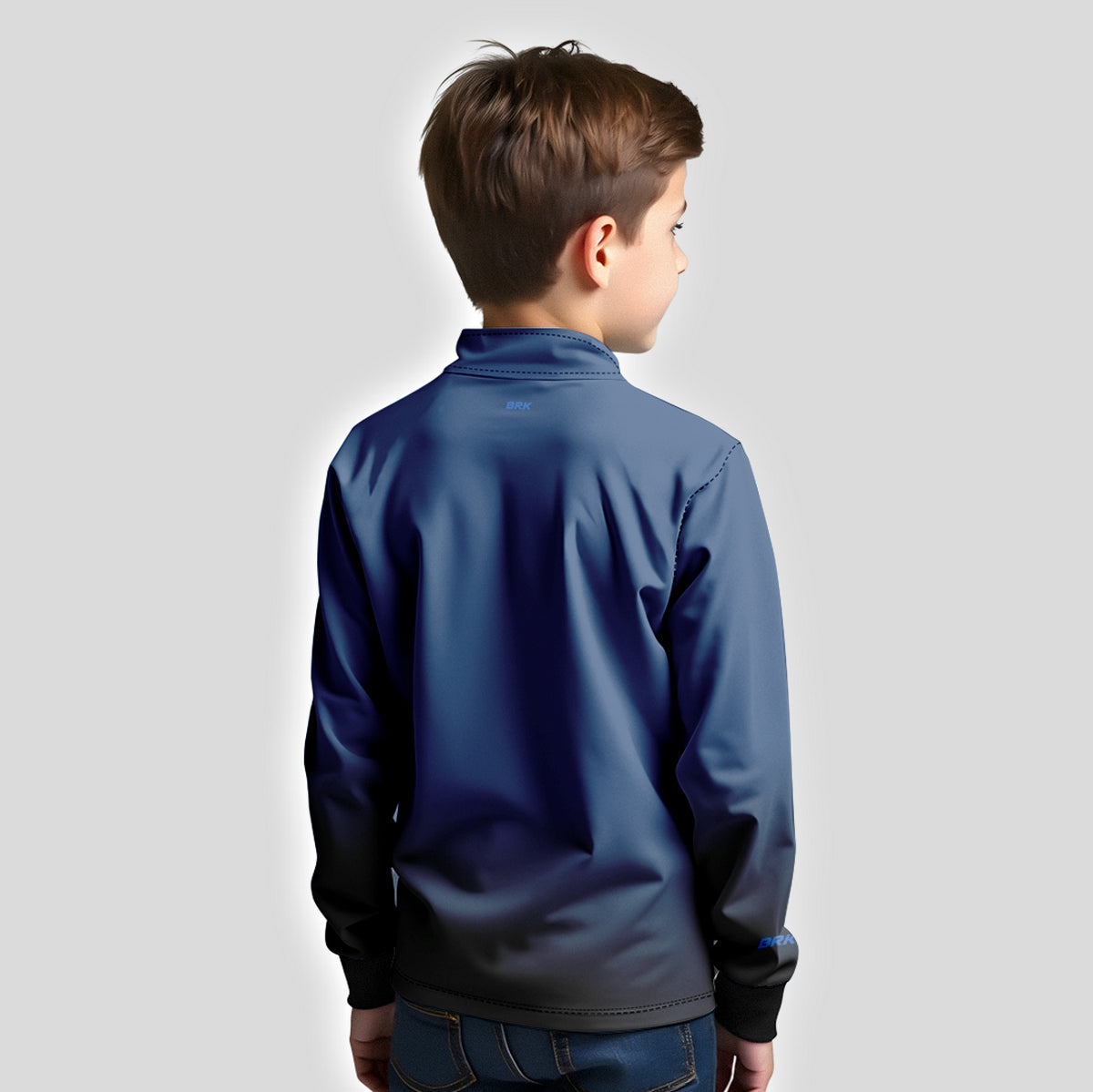 Camisa Infantil Agro Brk Unissex Basic Azul Naval com Proteção Solar UV50+ - Brk Agro