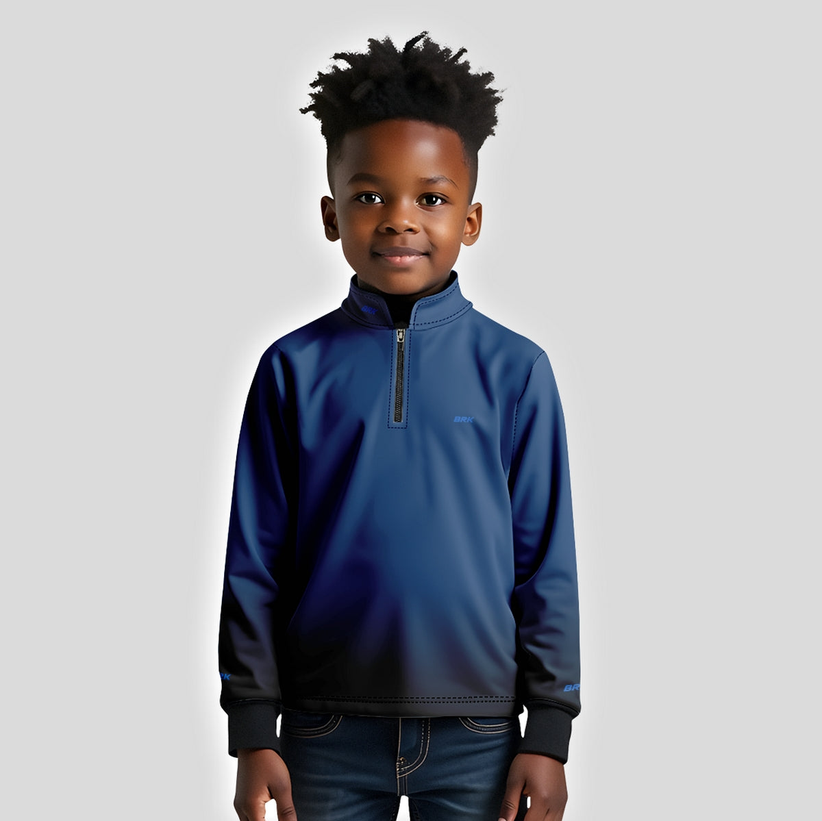 Camisa Infantil Agro Brk Unissex Basic Azul Naval com Proteção Solar UV50+ - Brk Agro