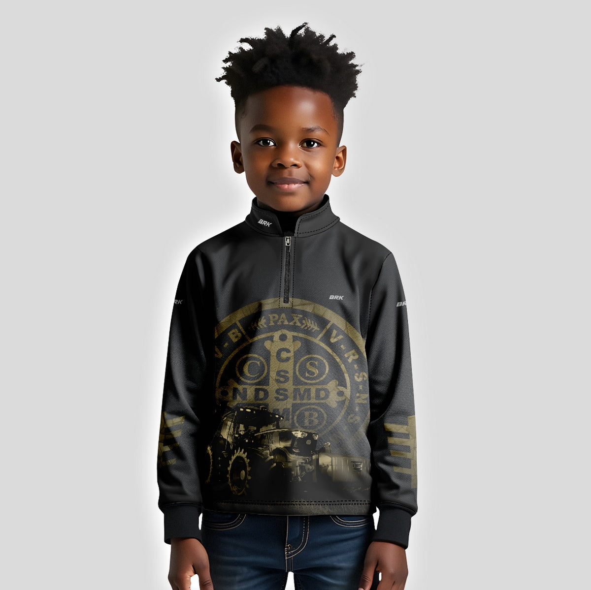 Camisa Infantil Agro Brk Medalhão São Bento com UV50+ - Brk Agro