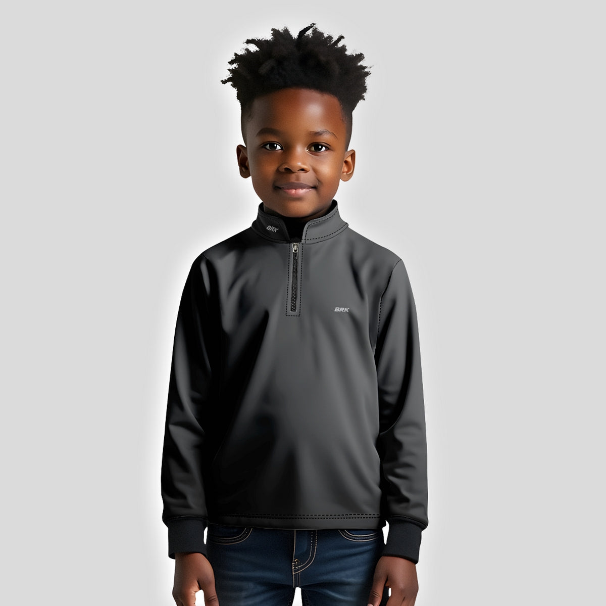 Camisa Infantil Agro Brk Unissex Basic Cinza com Proteção Solar UV50+ - Brk Agro