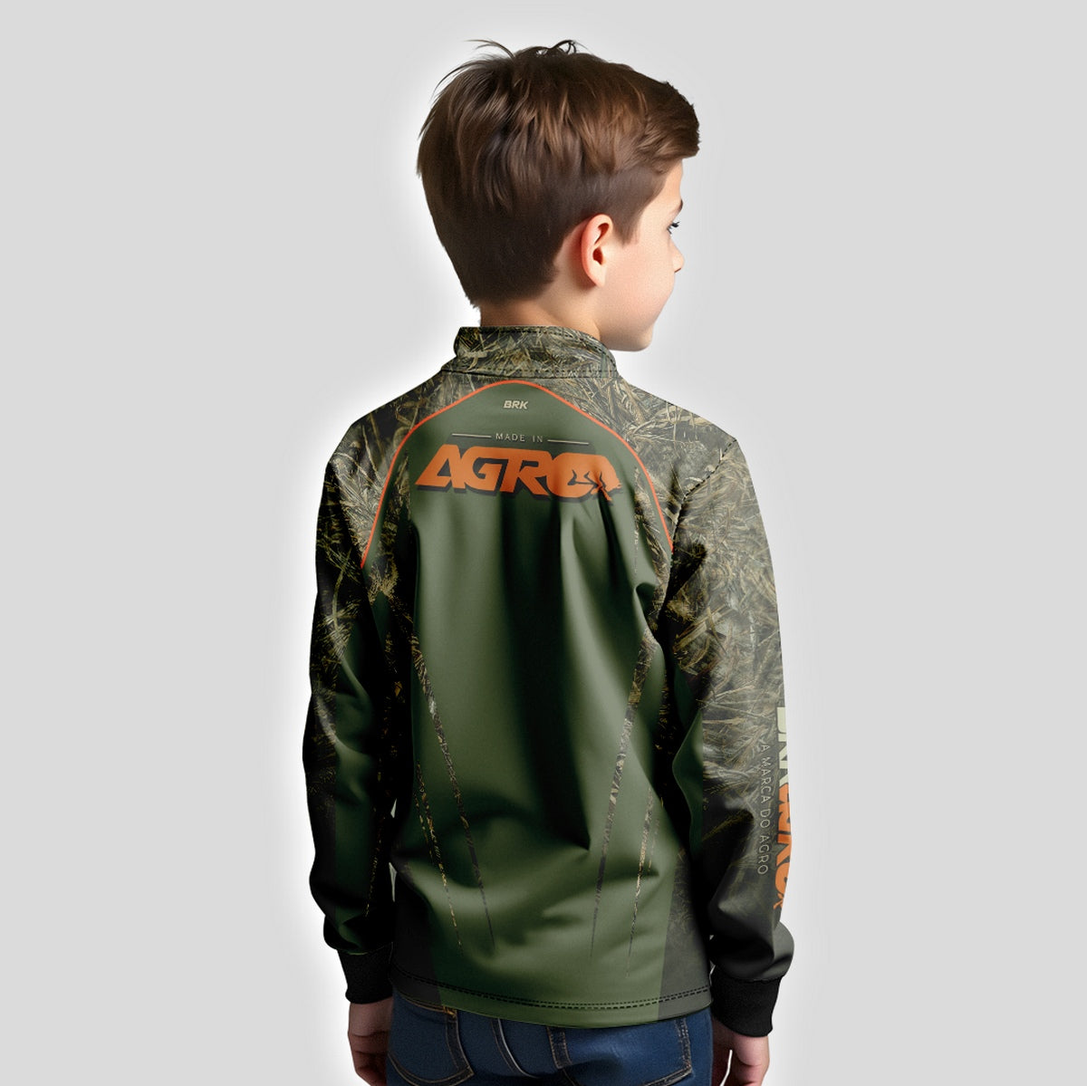Camisa Infantil Agro Brk Agronomia Real Tree com UV50+ - Brk Agro