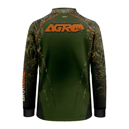 Camisa Infantil Agro Brk Agronomia Real Tree com UV50+ - Brk Agro