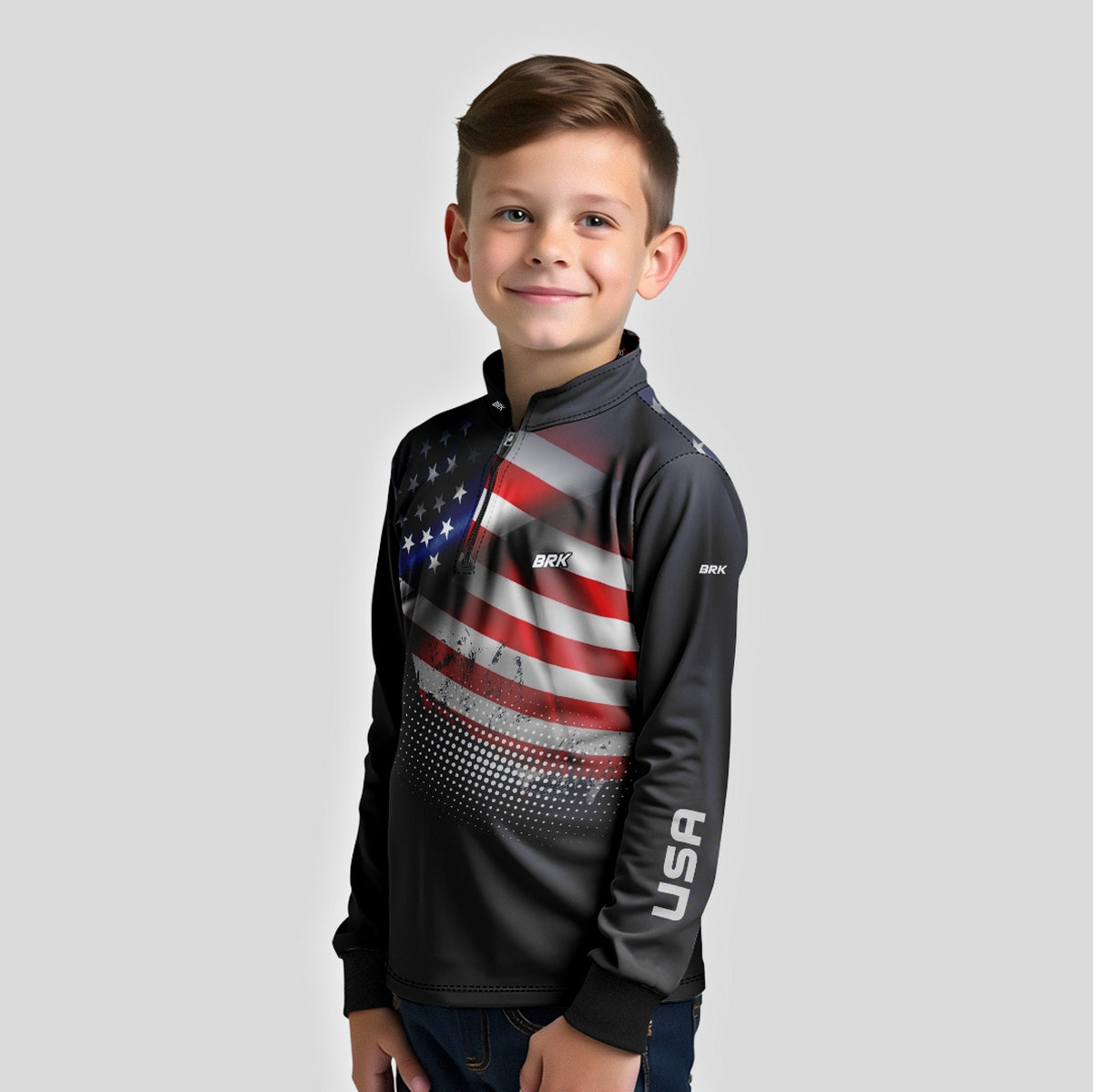 Camisa Infantil Agro Brk Estados Unidos com Proteção Solar UV50+ - Brk Agro