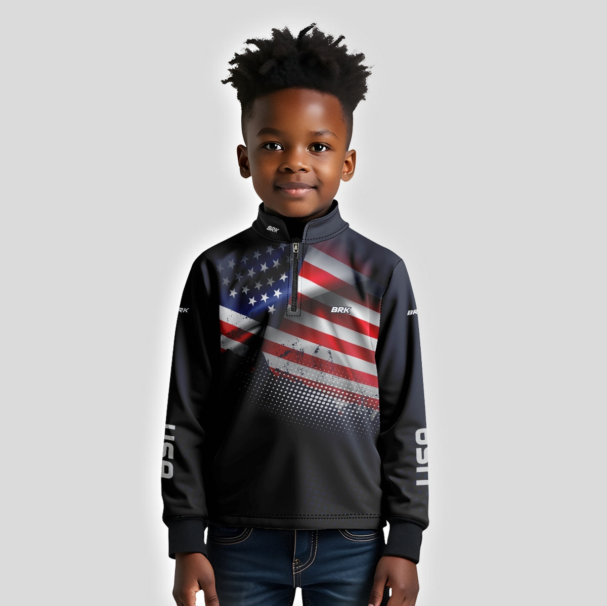 Camisa Infantil Agro Brk Estados Unidos com Proteção Solar UV50+ - Brk Agro