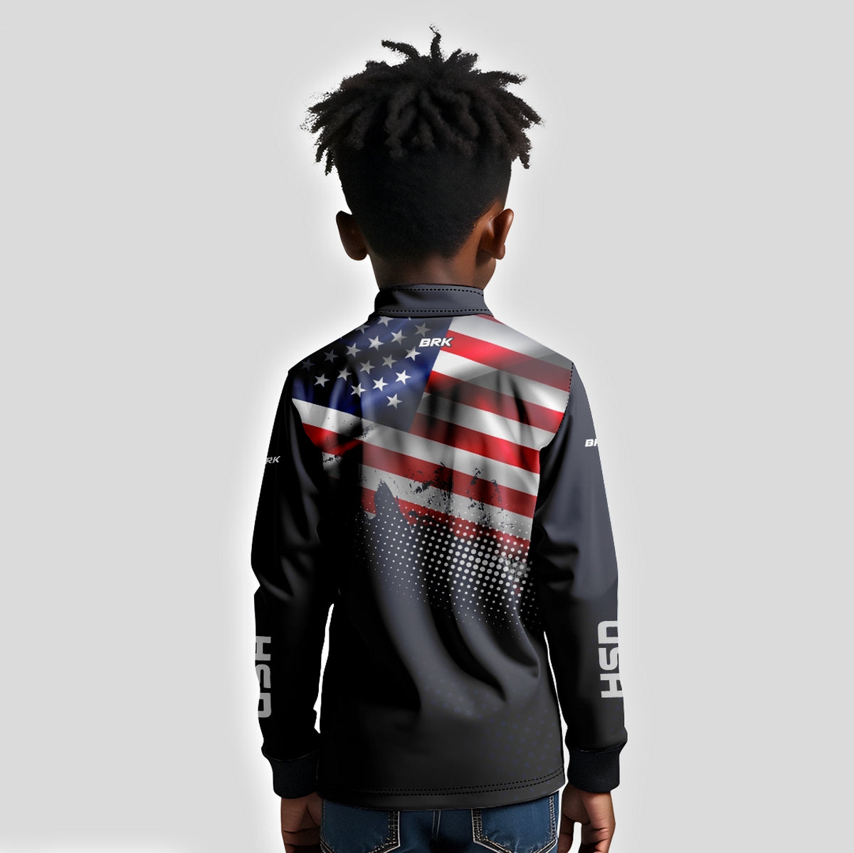 Camisa Infantil Agro Brk Estados Unidos com Proteção Solar UV50+ - Brk Agro