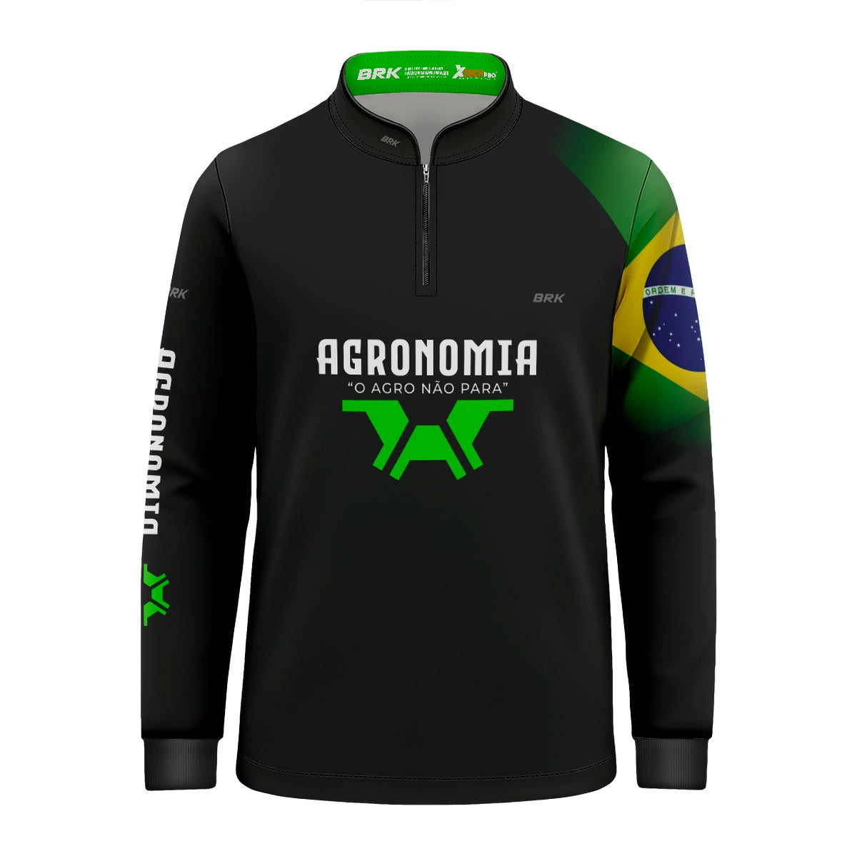Camisa Infantil Brk Agronomia Preta com Proteção UV50+ - Brk Agro