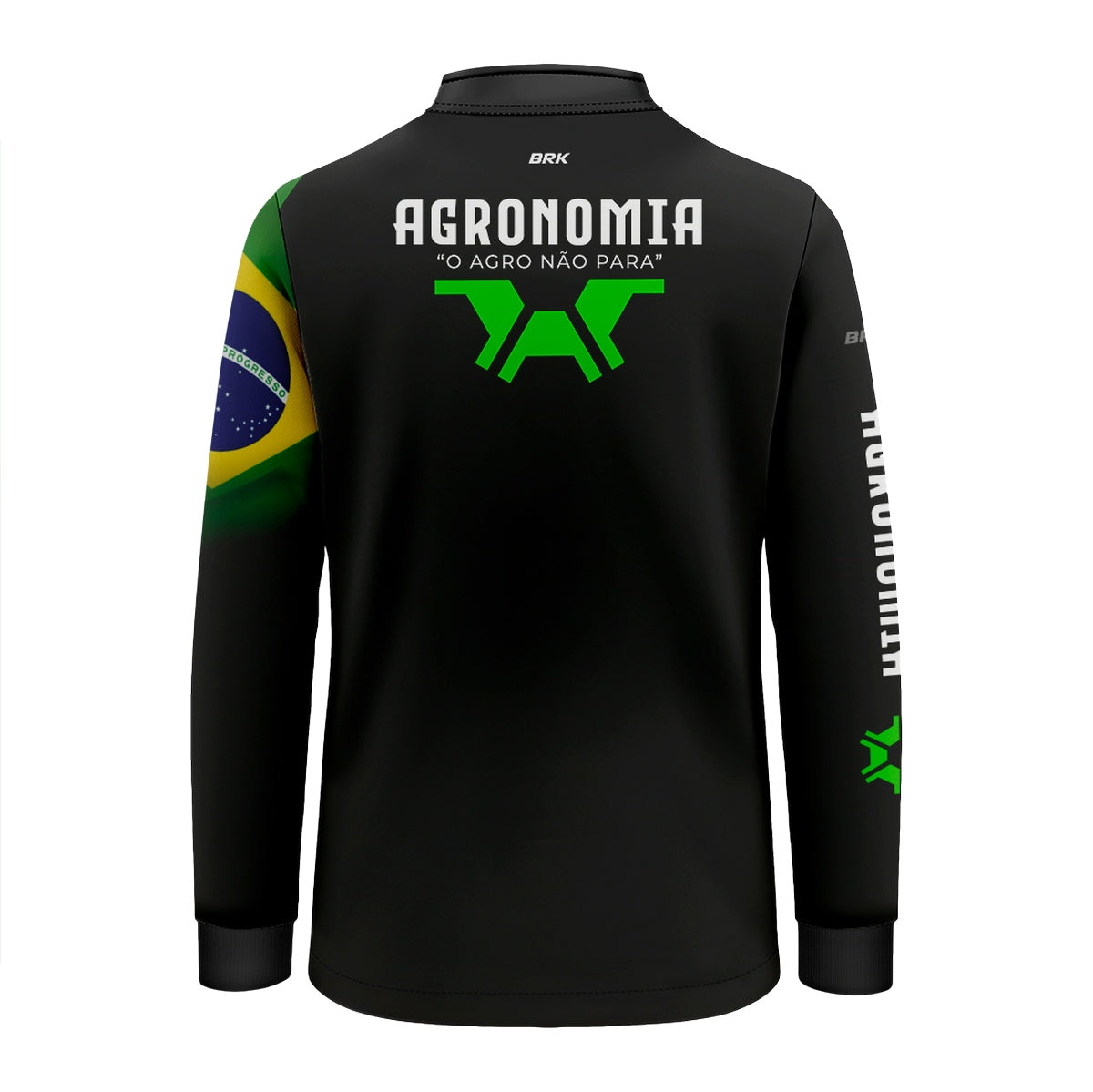 Camisa Infantil Brk Agronomia Preta com Proteção UV50+ - Brk Agro