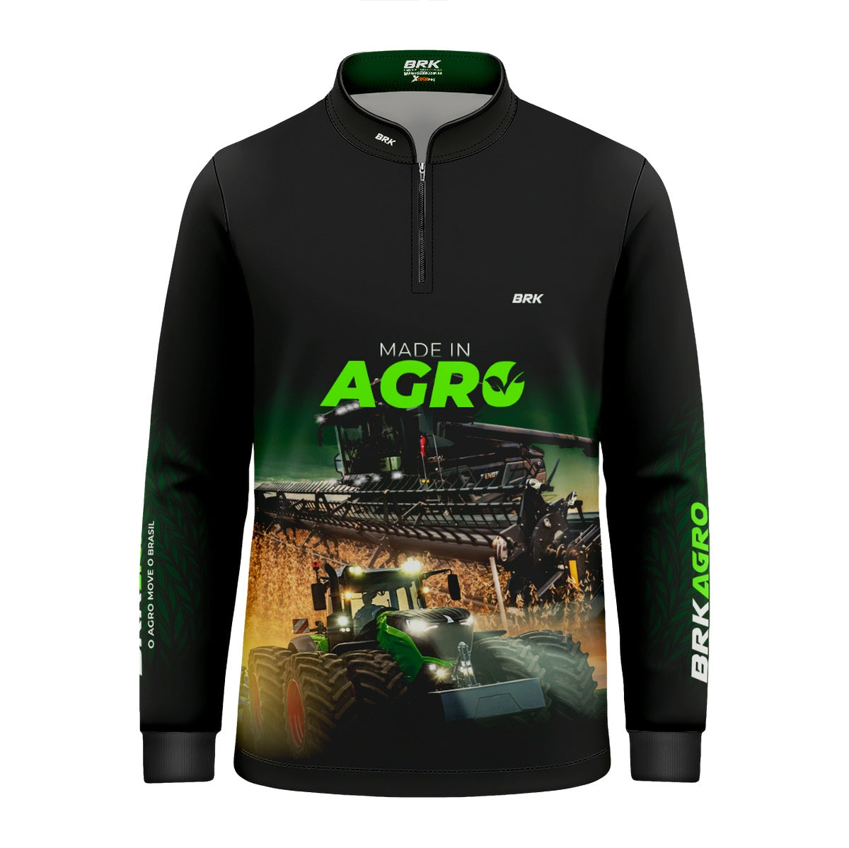 Camisa Infantil Agro Brk Made in Agro Produtor de Soja com Proteção Solar UV50+ - Brk Agro