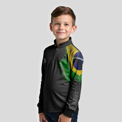Camisa Agro Brk Bandeira Brasil Estados Unidos com Proteção Solar UV50+ - Brk Agro