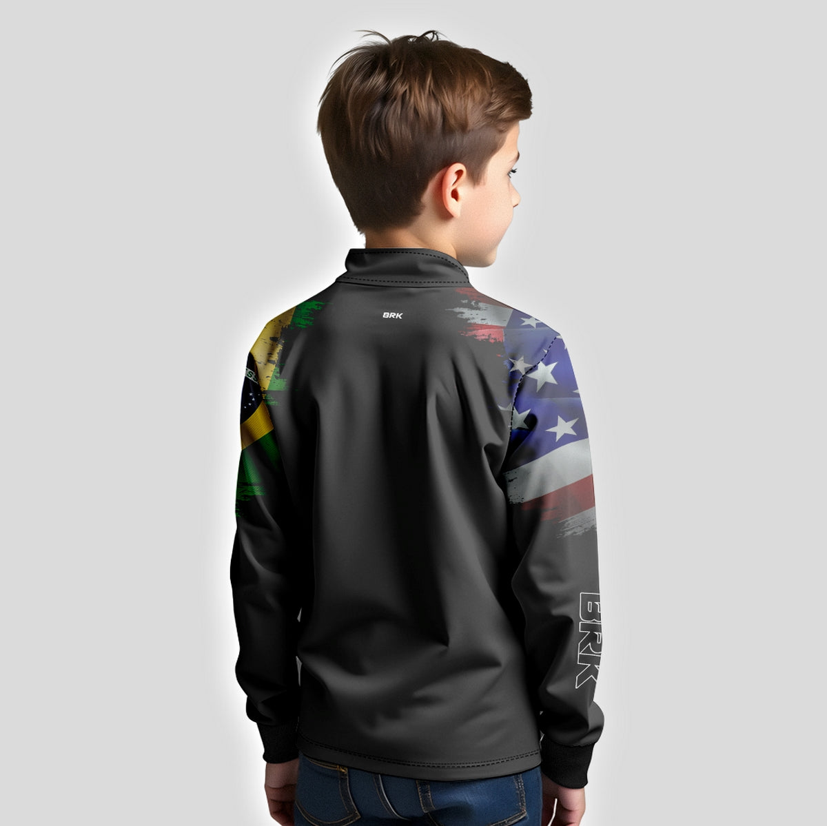 Camisa Agro Brk Bandeira Brasil Estados Unidos com Proteção Solar UV50+ - Brk Agro