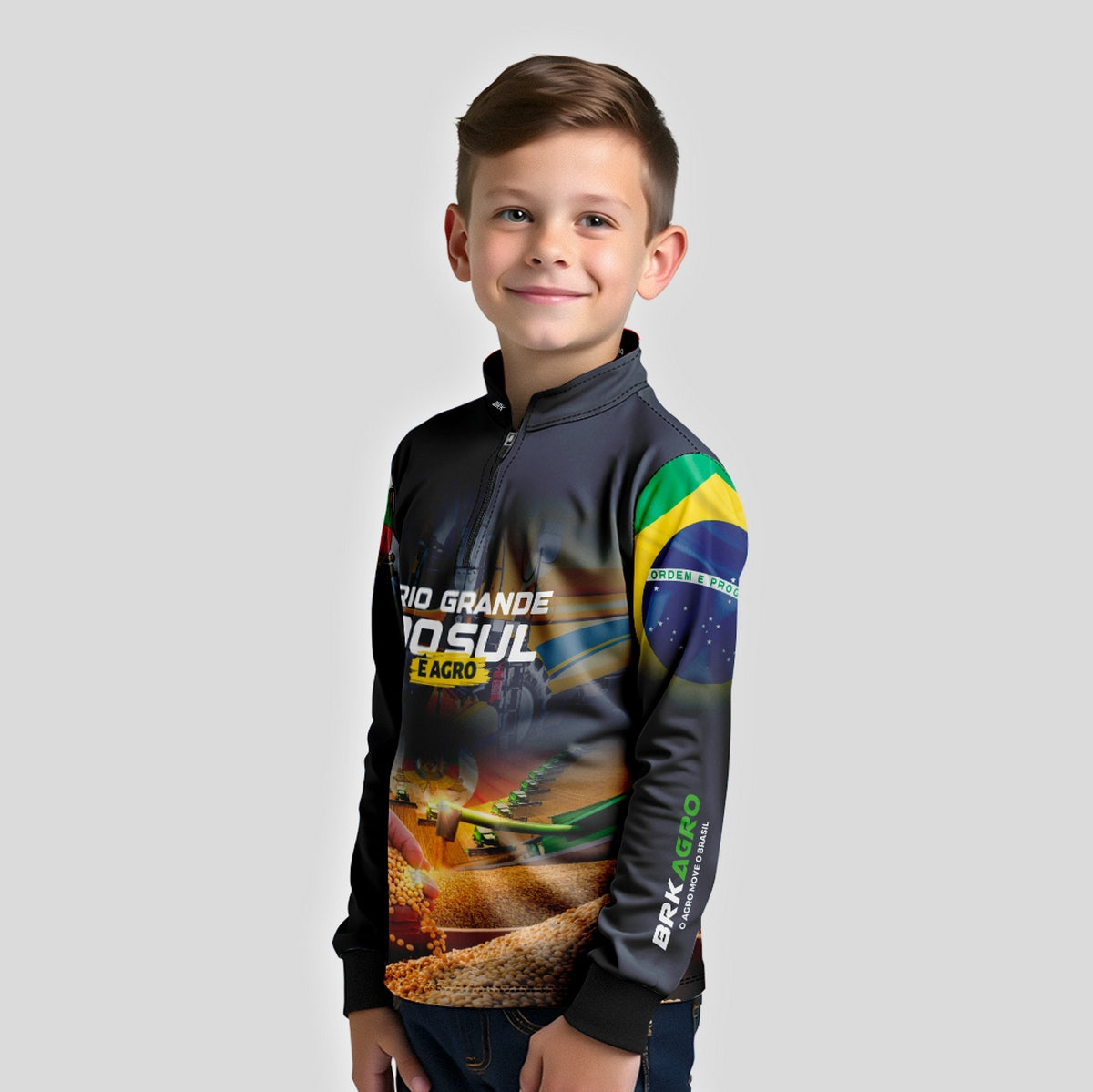 Camisa Agro Brk Rio Grande do Sul é Agro com Proteção UV50+ - Brk Agro