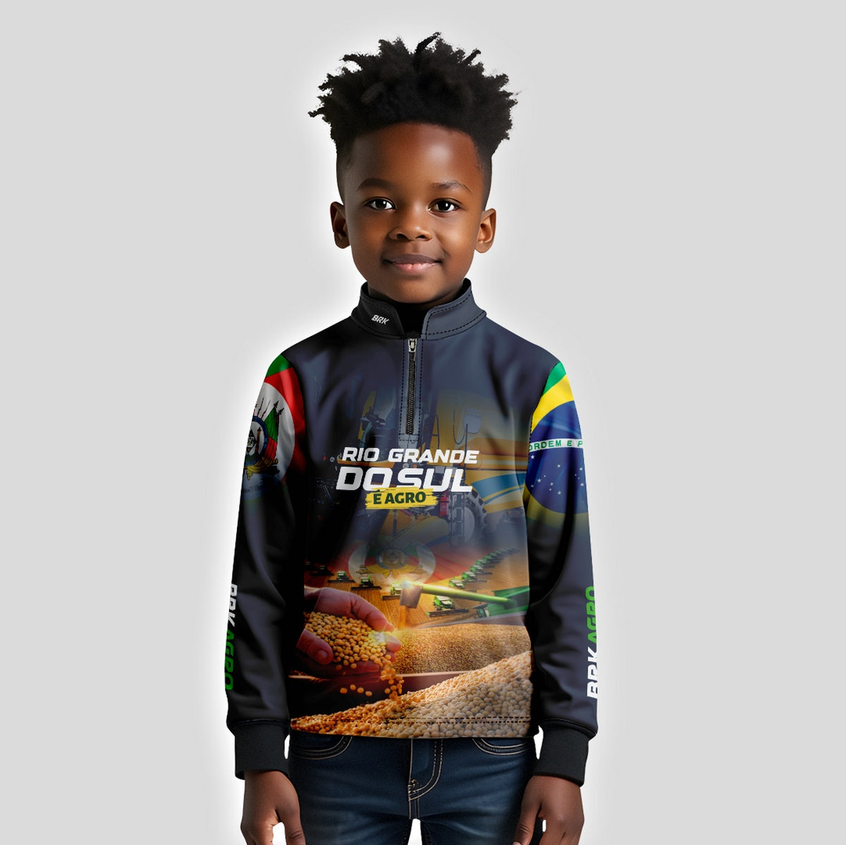 Camisa Agro Brk Rio Grande do Sul é Agro com Proteção UV50+ - Brk Agro