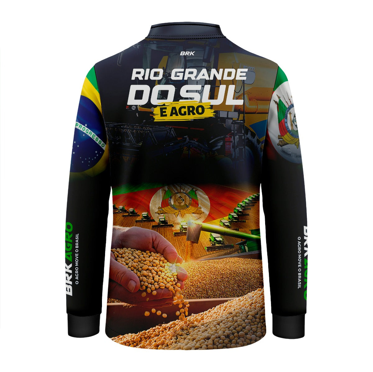 Camisa Agro Brk Rio Grande do Sul é Agro com Proteção UV50+ - Brk Agro