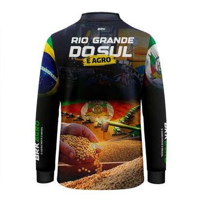 Camisa Agro Brk Rio Grande do Sul é Agro com Proteção UV50+ - Brk Agro
