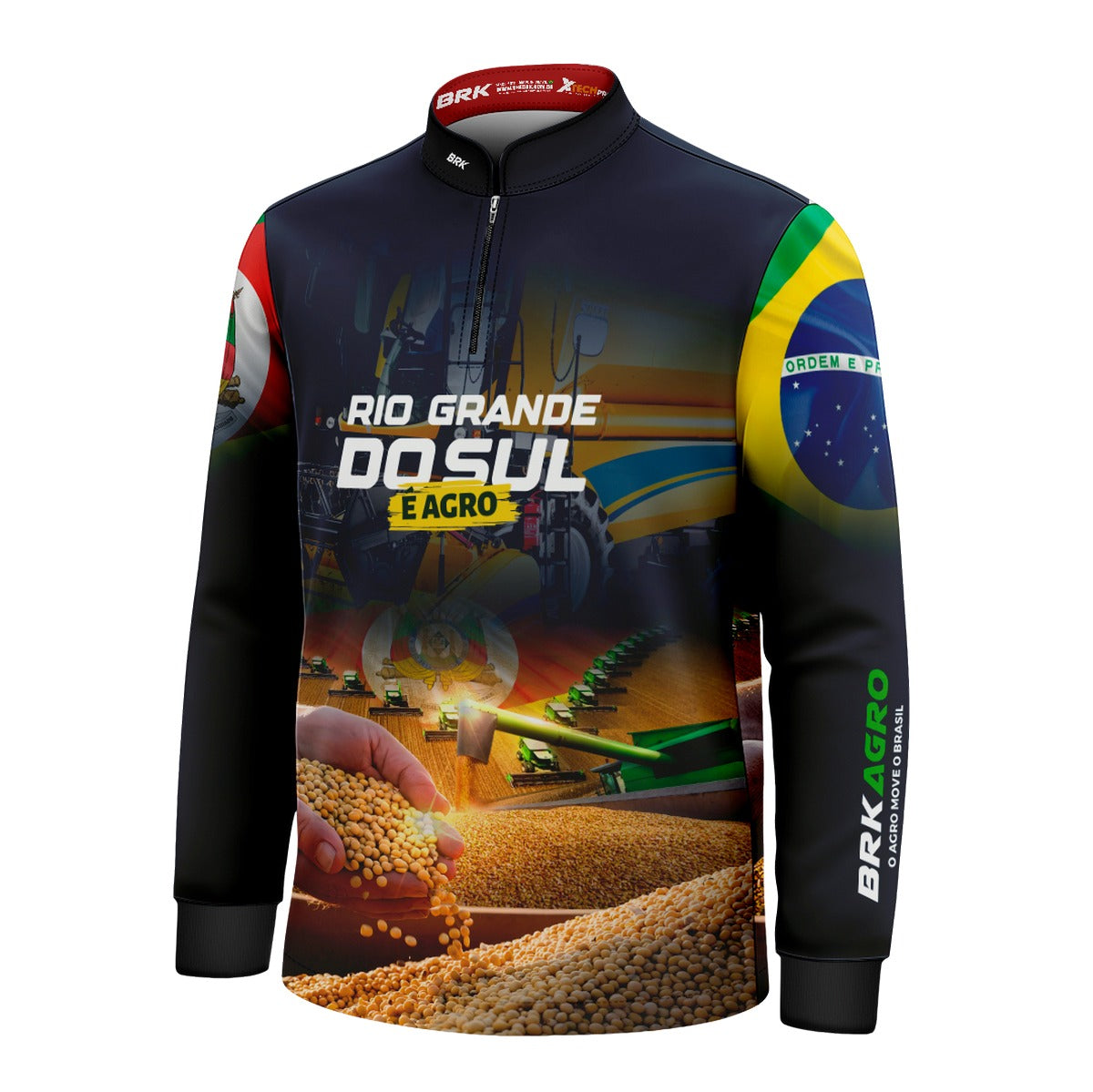 Camisa Agro Brk Rio Grande do Sul é Agro com Proteção UV50+ - Brk Agro