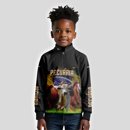 Camisa Infantil Agro Brk Pecuária com UV50+ - Brk Agro