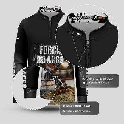 Camisa Brk Agro Infantil Produtor de Leite com Proteção Solar UV50+ - Brk Agro