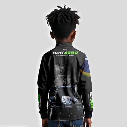 Camisa Brk Agro Infantil O Agro Move o Brasil com UV50+ - Brk Agro
