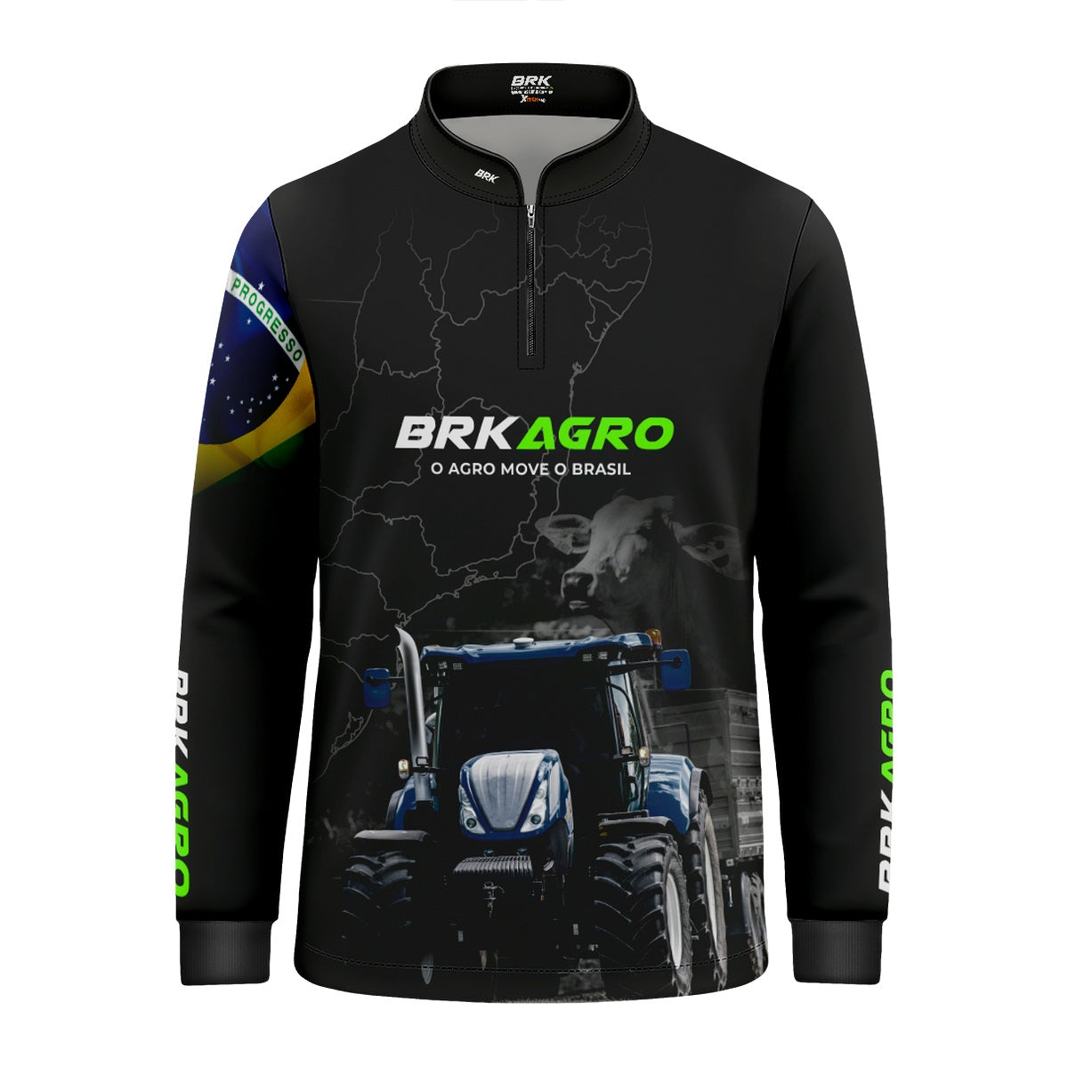 Camisa Brk Agro Infantil O Agro Move o Brasil com UV50+ - Brk Agro