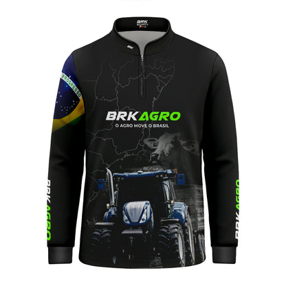 Camisa Brk Agro Infantil O Agro Move o Brasil com UV50+ - Brk Agro