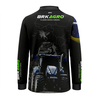 Camisa Brk Agro Infantil O Agro Move o Brasil com UV50+ - Brk Agro