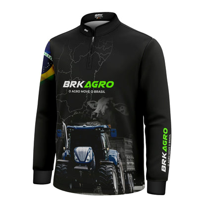 Camisa Brk Agro Infantil O Agro Move o Brasil com UV50+ - Brk Agro