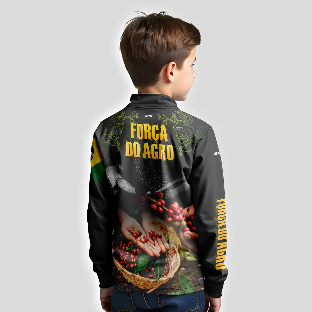 Camisa Brk Agro Infantil Cafeicultor com Proteção Solar UV50+ - Brk Agro