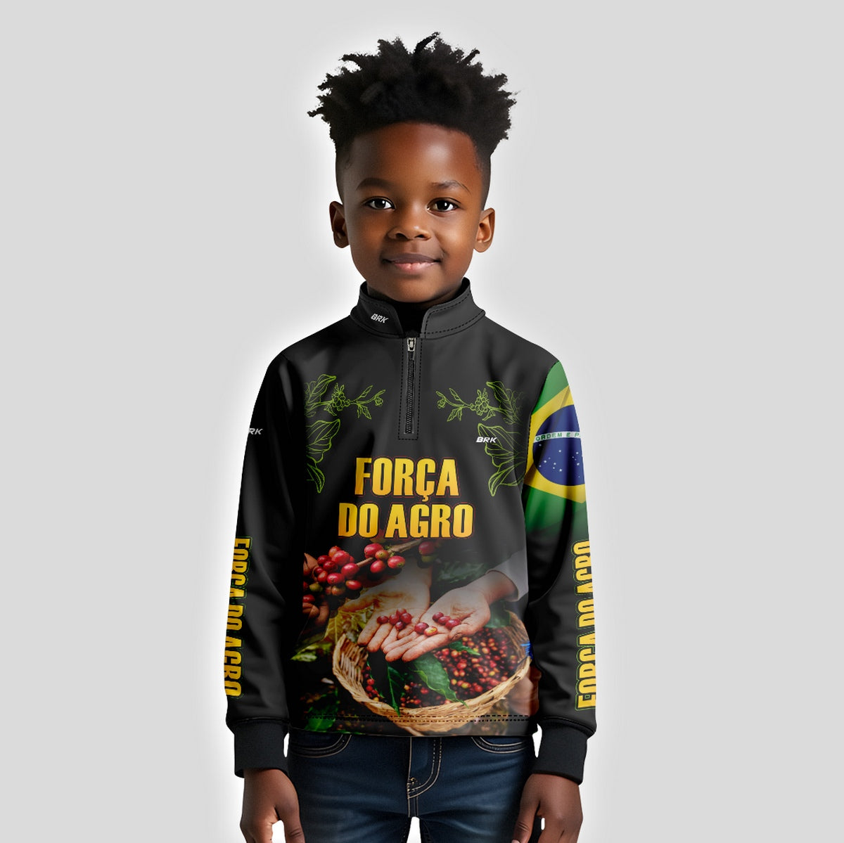 Camisa Brk Agro Infantil Cafeicultor com Proteção Solar UV50+ - Brk Agro