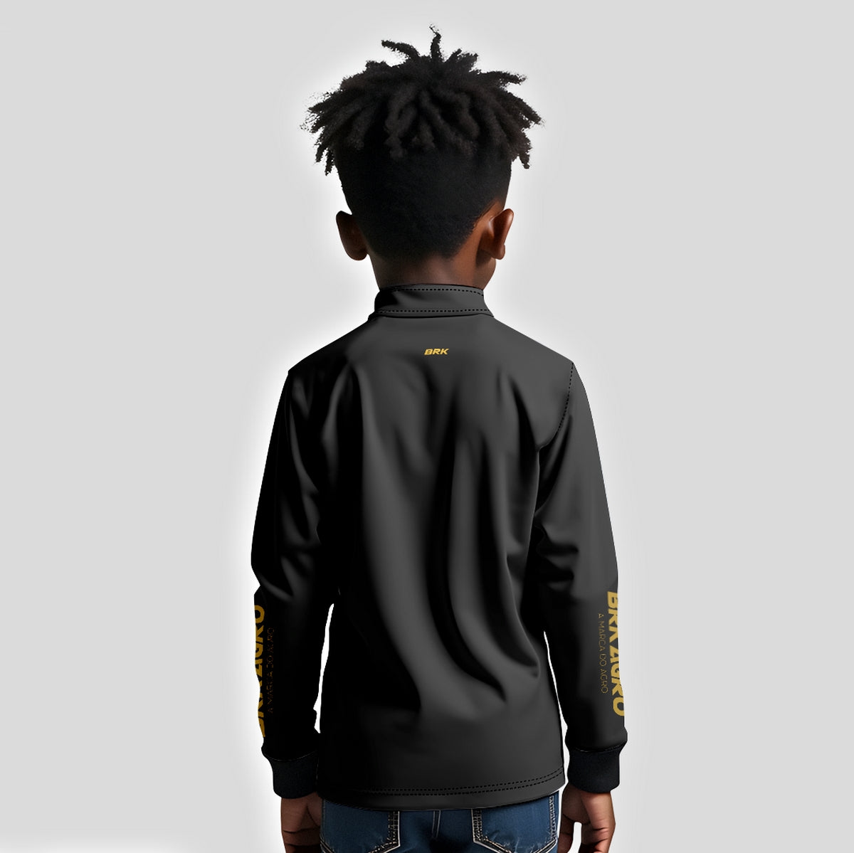 Camisa Infantil Agro Brk Clean Preta com Proteção Solar UV50+ - Brk Agro