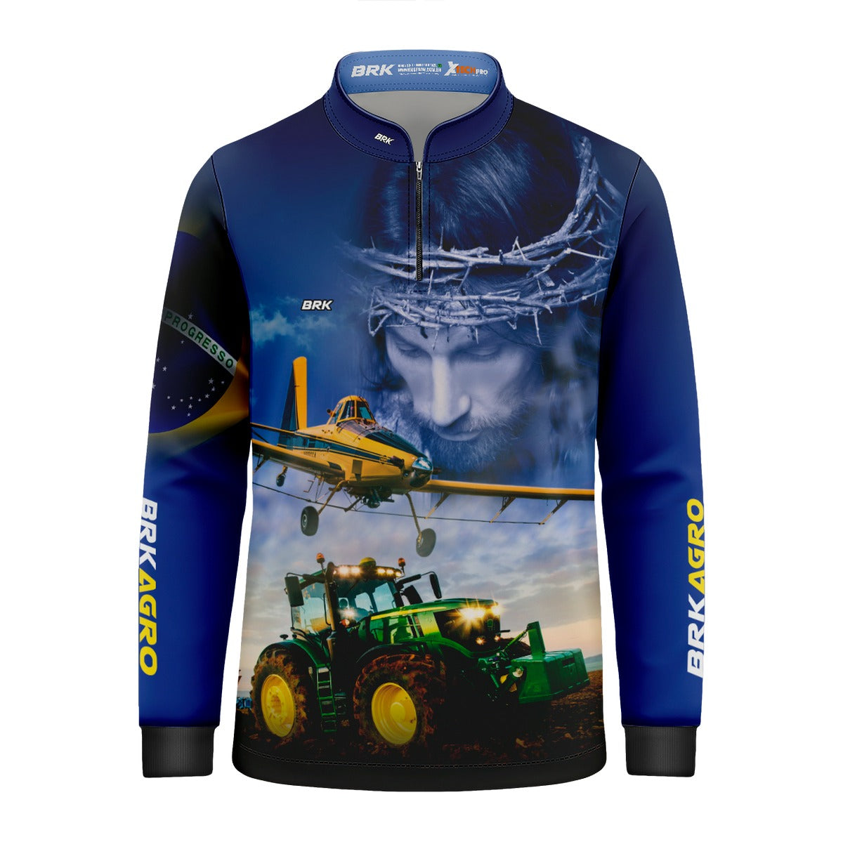 Camisa Infantil Agro Brk Jesus Agricultura de Precisão com Proteção Solar UV50+ - Brk Agro
