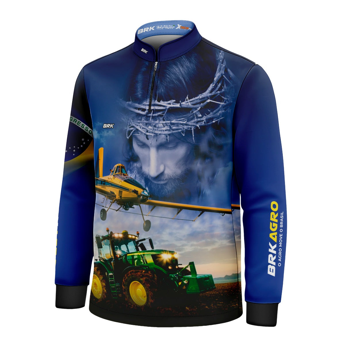 Camisa Infantil Agro Brk Jesus Agricultura de Precisão com Proteção Solar UV50+ - Brk Agro