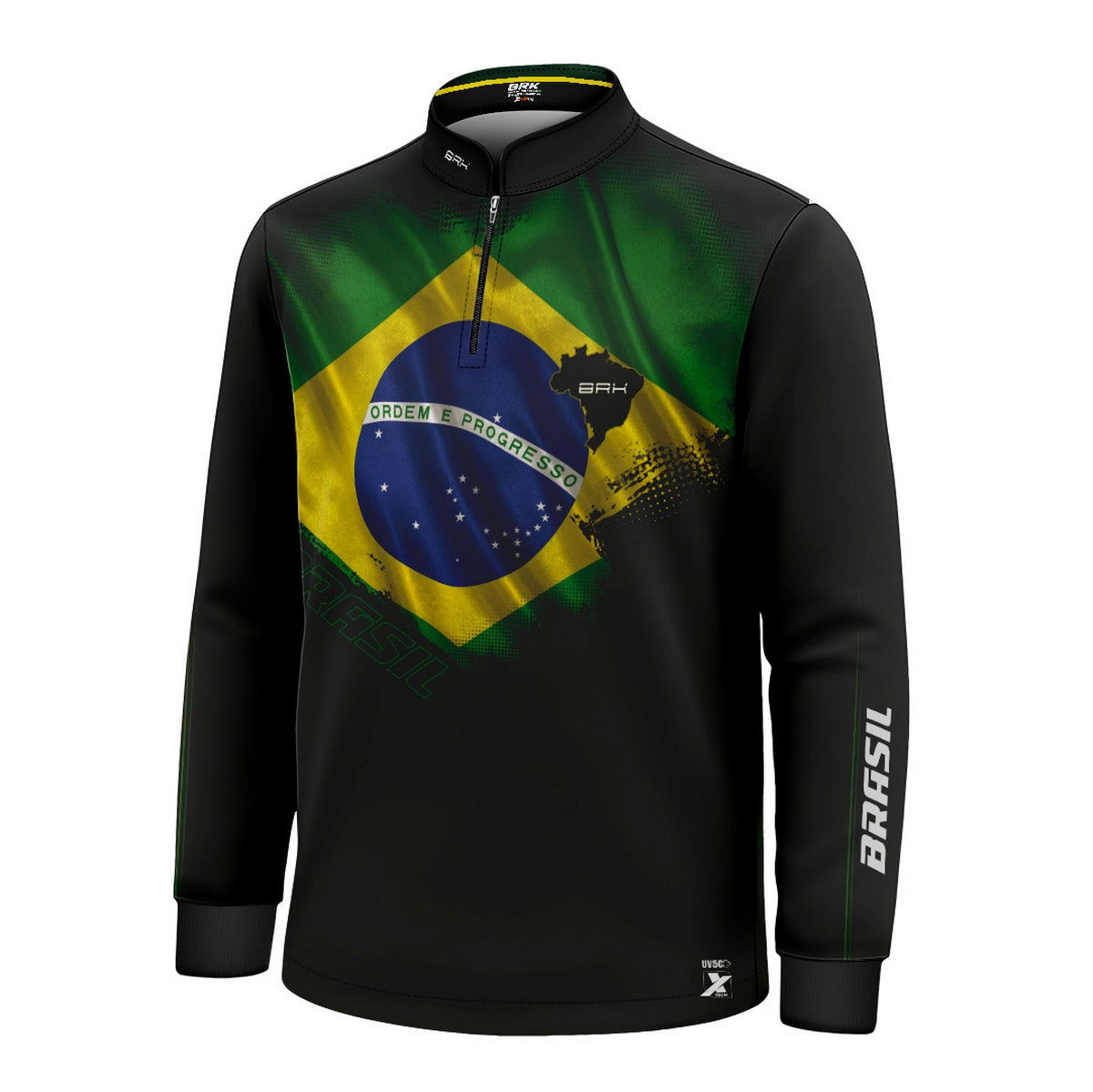 Camisa Agro Infantil Brk Bandeira do Brasil com Proteção Solar UV50+ - Brk Agro