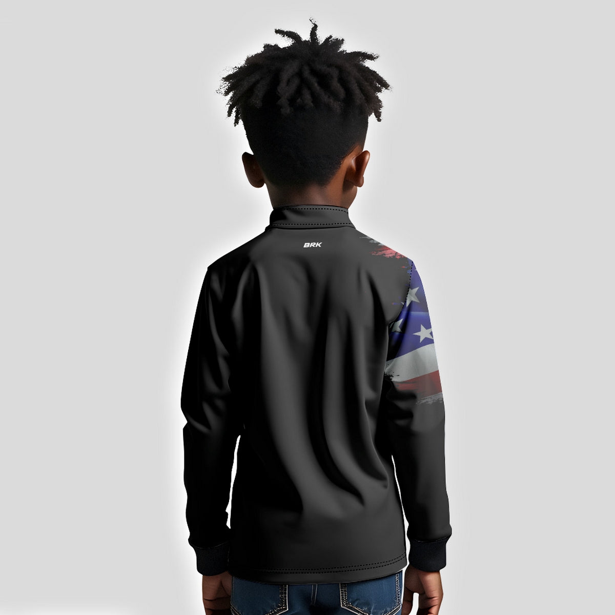 Camisa Agro Infantil Brk Bandeira Estados Unidos com Proteção Solar UV50+ - Brk Agro