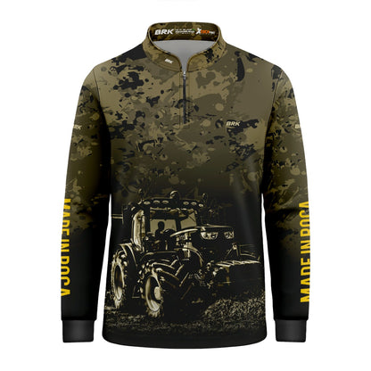 Camisa Infantil Agro Brk Camuflada com Proteção Solar UV50+ - Brk Agro
