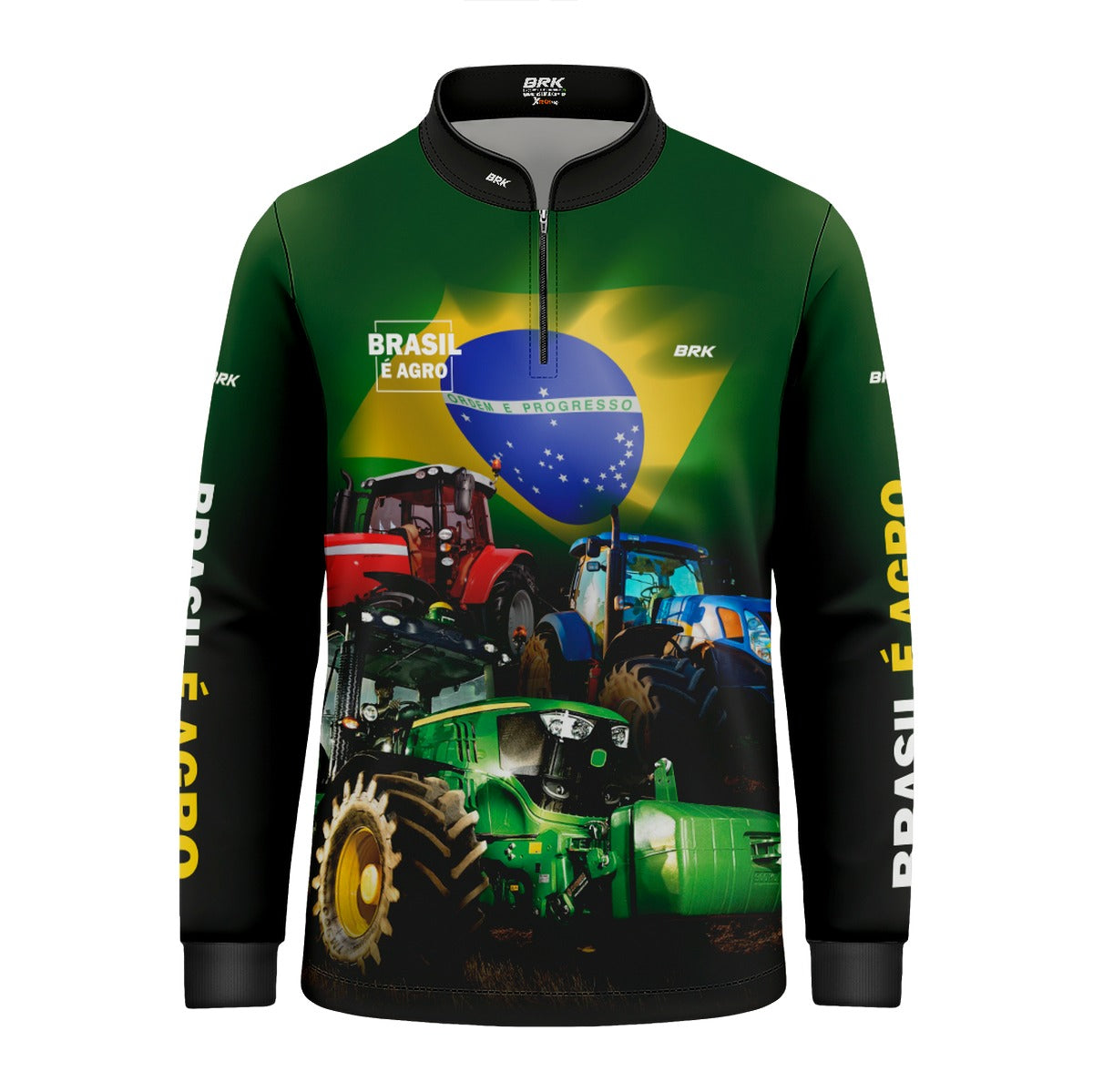 Camisa Brk Agro Infantil Brasil é Agro Verde com Proteção UV50+ - Brk Agro