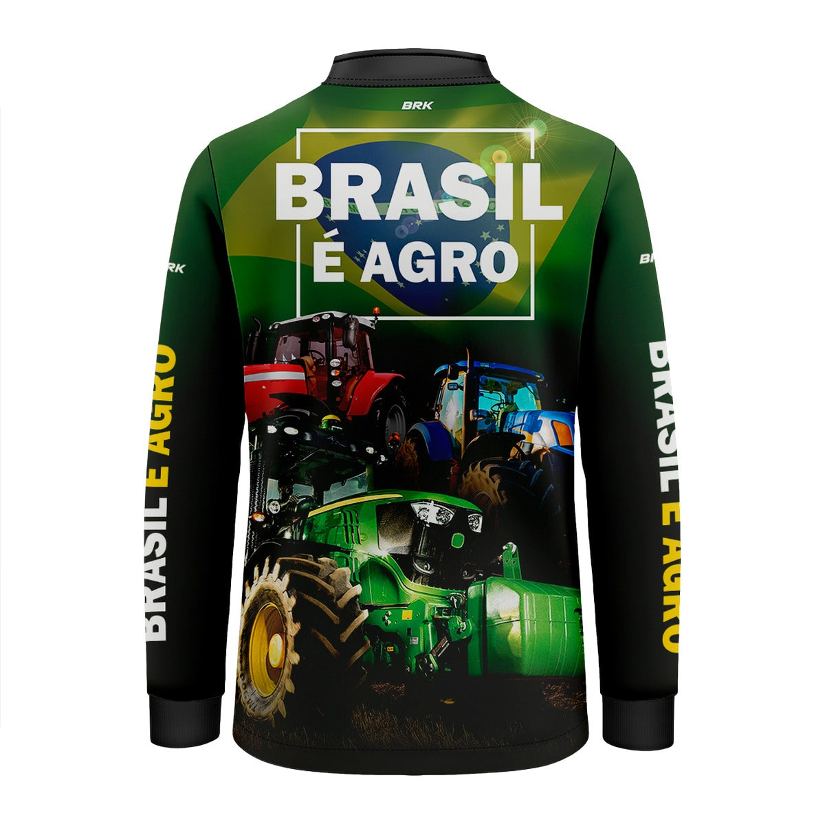 Camisa Brk Agro Infantil Brasil é Agro Verde com Proteção UV50+ - Brk Agro