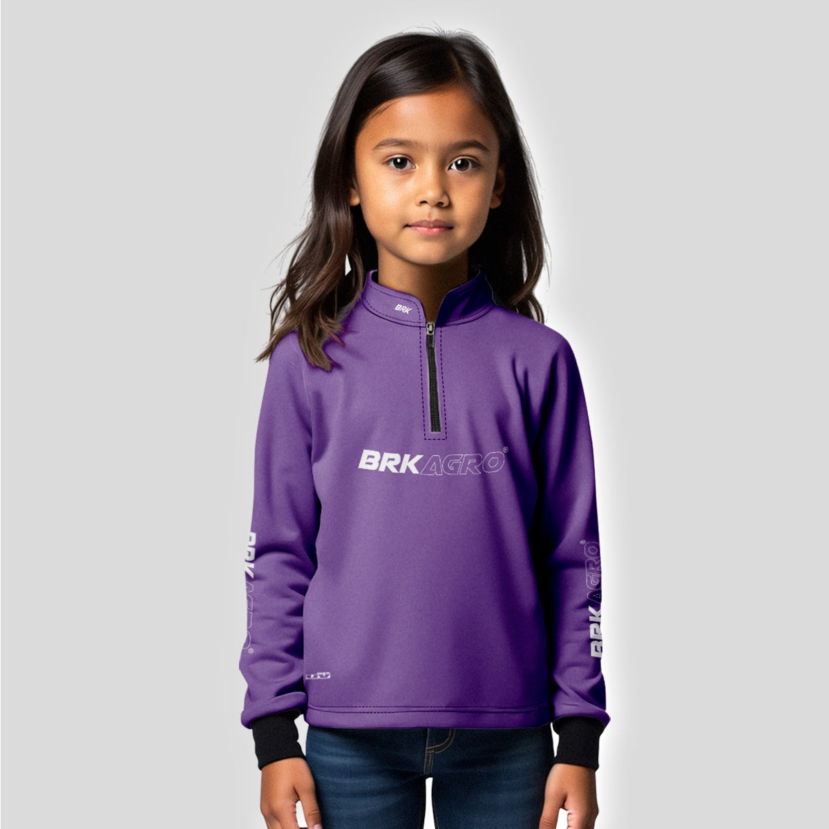 Camisa Infantil Agro Brk Roxa Clean com Proteção Solar UV50+ - Brk Agro