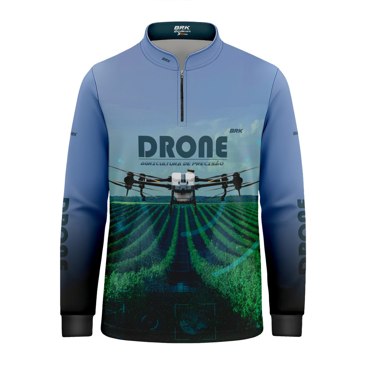 Camisa Infantil Agro Brk Drone Pulverizador com Proteção Solar UV50+ - Brk Agro