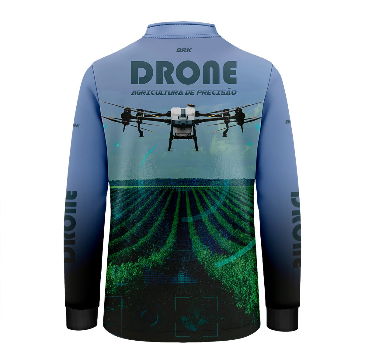 Camisa Infantil Agro Brk Drone Pulverizador com Proteção Solar UV50+ - Brk Agro